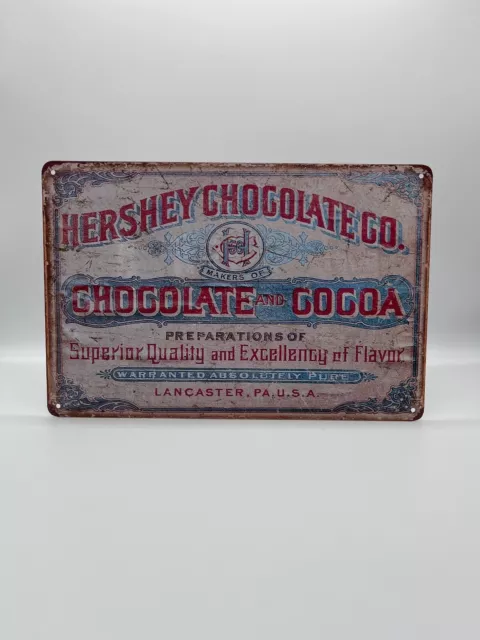 Blechschild Hershey Schokolade 20x30cm Nostalgie Retro Reklame Vintage Deko