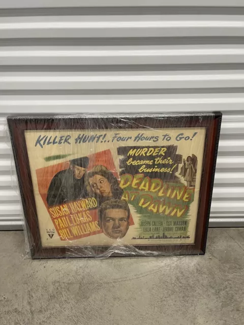 Film Noir Poster Deadline At Dawn (Original) Professionally Framed