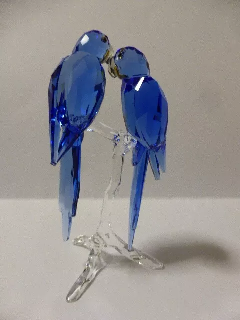 Swarovski Crystal Hyacinth Macaws 5004730 Retired 2014 Mib Coa Rare