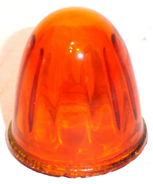 Glass Lens Watermelon for Dome/ Bumper Guides Dark Amber 1-5/8 OD GG#80485 Pair