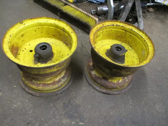 JOHN DEERE 400 420 430 EXTRA WIDE FRONT RIMS WHEELS AM39600 $353+JD Good useable