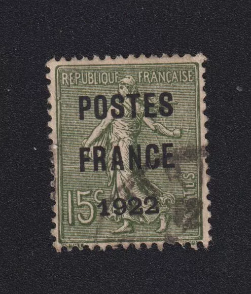 Timbre France Préoblitéré N° 37 préo 37 15 c Semeuse Poste France 1922 020101 ❤️