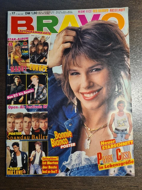 BRAVO 17/1987 Heft Komplett - Bonnie Bianco, Spandau Ballet, Pierre Cosso -Top!