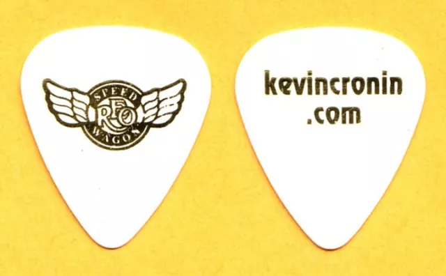 REO Speedwagon Kevin Cronin Signature White/Gold Guitar Pick - 2012 Tour