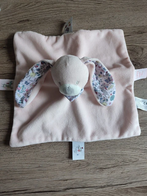 doudou plat rose monoprix boutchou lapin rose souris fleur papillon champingnon