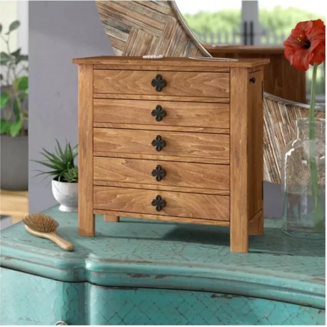 Hives & Honey Wood Jewelry Chest Pine Wood