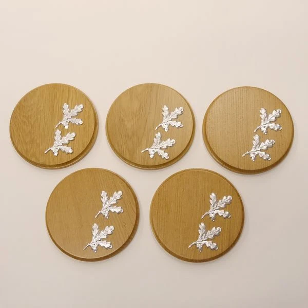 5X Keilerschilder Redondo Roble Claro Af 15 CM Con 10 Pieza Aluminio Hoja de