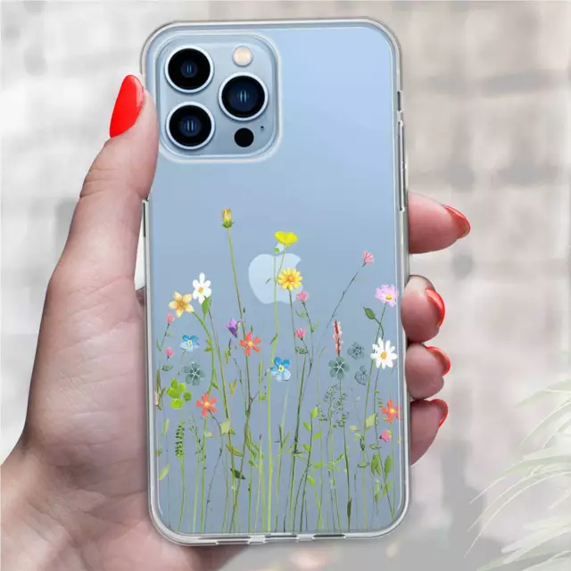 Beautiful Floral Phone case For iPhone 15 14 Pro Max 13 12 11 XR Silicone Cover