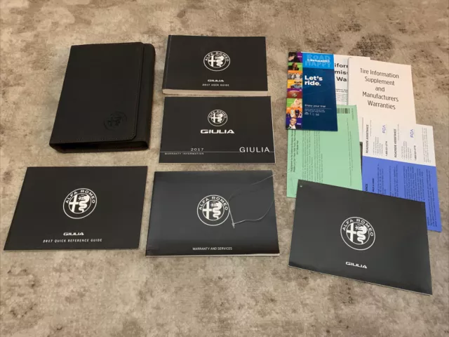 2017 Alfa Romeo Giulia Owners Manual With Case OEM Free Shipping