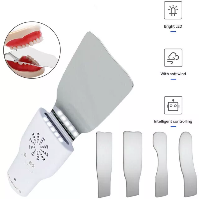 Dental Occlusal Mirror Fog Free LED Intra Oral Photo System 4 Mirrors Anti-Fog