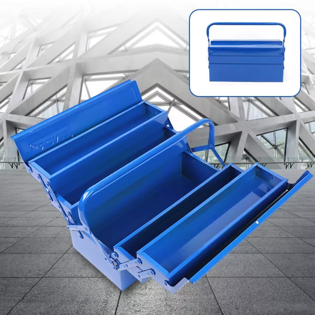 Caja de herramientas de metal caja de herramientas caja de herramientas vacía caja de herramientas 5 compartimentos |ES