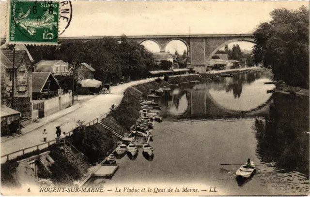 CPA Nogent Le Viaduc et le Quai de la Marne (1363310)