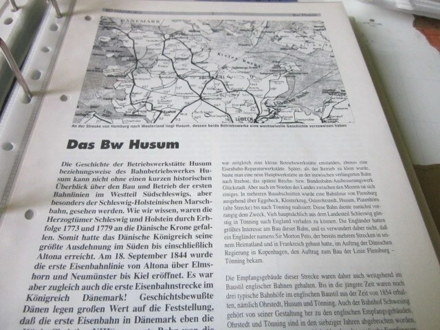 BAHNBETRIEBSWERK MIT GLEISPLAN 3N Bw Husum 24S EUR 9,99 PicClick DE