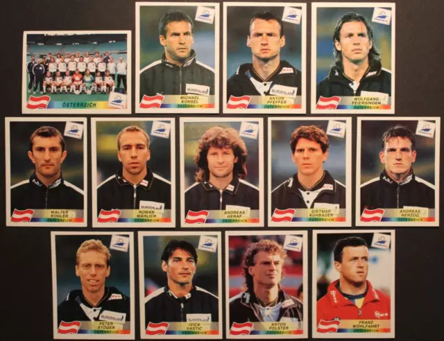 ♣ PANINI FIGURINE WC FRANCE 98 1998 ♣ 13 ÖSTERREICH austria stickers ♣