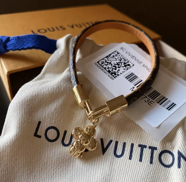 Louis Vuitton Vivienne Charm Bracelet Monogram Canvas. Size 19