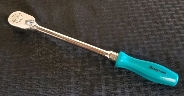 Snap On Hard Handle Teal Handle, 3/8" Drive Ratchet, FHLD80ATL