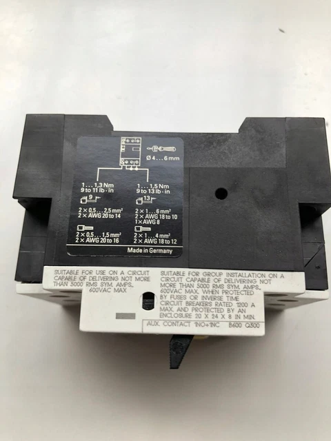 Motor protection switch 10-16A Siemens 3VU1300-1MM00 /#Z D1KR 0021