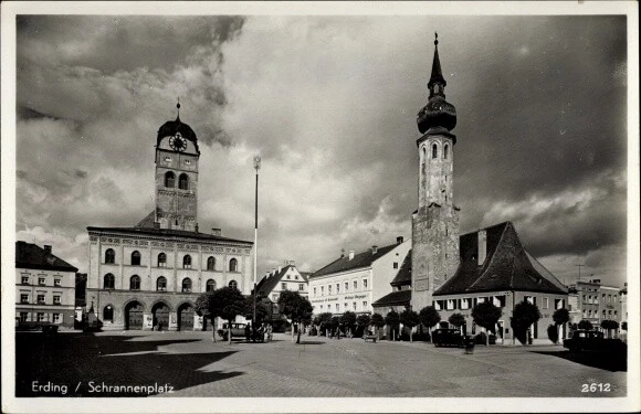 Ak Erding in Oberbayern, Schrannenplatz - 3024007