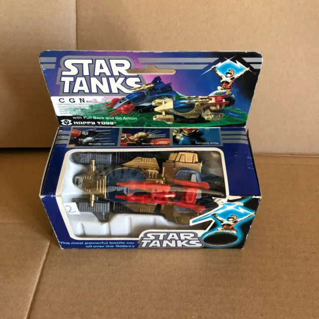 Vintage STAR TANKS bootleg Star Wars VEICOLO SPAZIALE RETROCARICA Happy TOYS 2