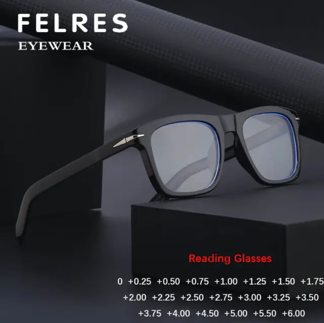 Square Blue Light Blocking Reading Glasses For Men Women Clear Lens Glasses New