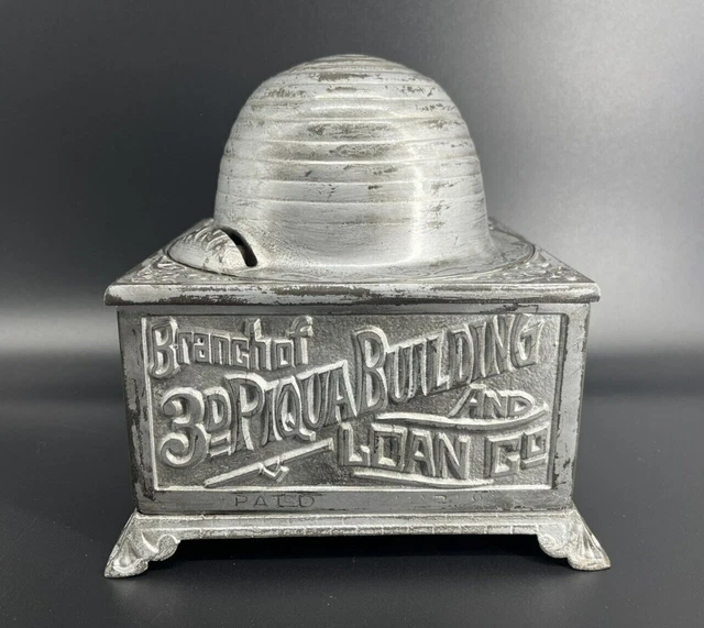 BEEHIVE "ECONOMY ACCUMULATES WEALTH" Mechanical Bank - PIQUA, OHIO