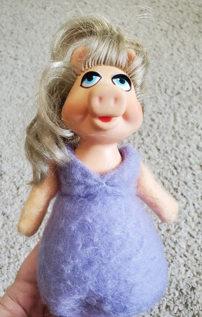 Vintage  1979 Fisher Price Plush Beanie 7" Muppets Miss Piggy Bean Bag Doll