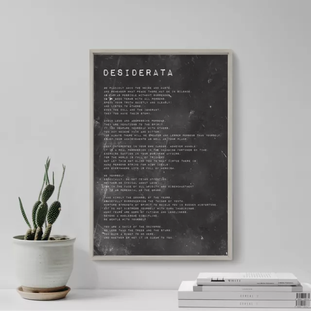 Desiderata Poem - Grit Poster, Art Print, Painting, Artwork, Gift