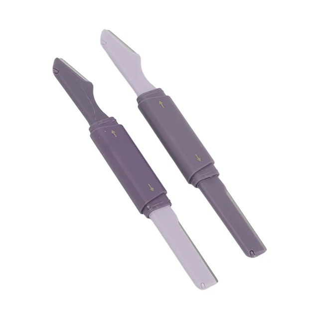 Coltello tagliasopracciglia trimmer a doppia estremità acciaio inox per