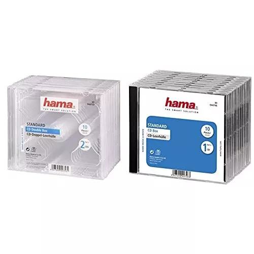 Hama Custodia 10 CD Doppia, Trasparente & Custodia per CD, 10 Pezzi