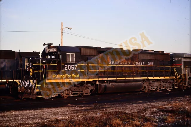 Vtg 1983 Train Slide 2057 SCL Seaboard Coast Line Engine Dolton IL X4D146