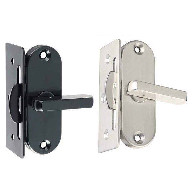 Serrure de porte coulissante noire mat serrure de confidentialité premium en ac