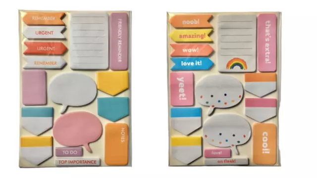 Sticky notes set index tabs memo page marker school stickers bookmarks colourful