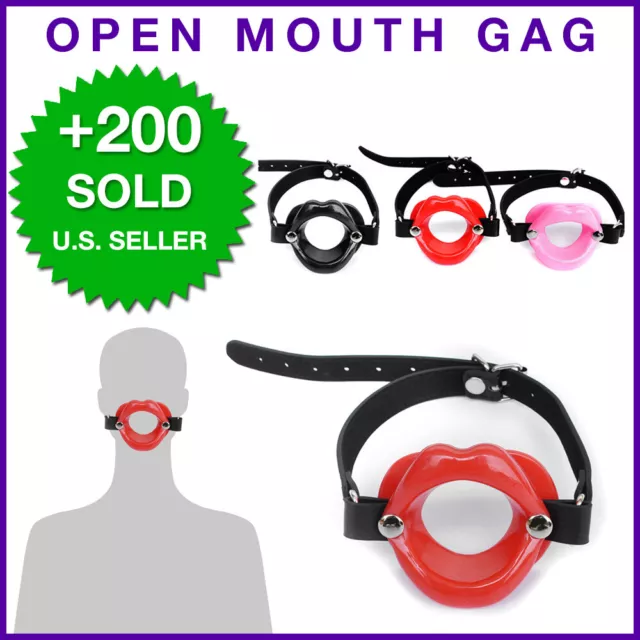 Silicone Sissy Bimbo Open Mouth Gag Lips With Strap O Ring Lip Ball Costume 11 20 Picclick