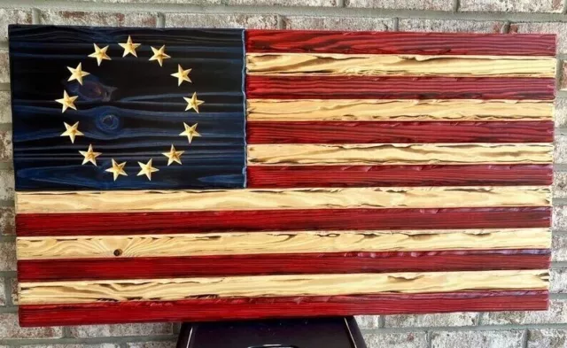 Madera Bandera Plataforma Americana Clásico Cuarto de Estar Pared para Regalo