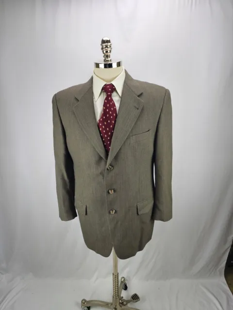 JOSEPH ABBOUD MEN'S Brown Wool Blazer Jacket 40R $44.00 - PicClick
