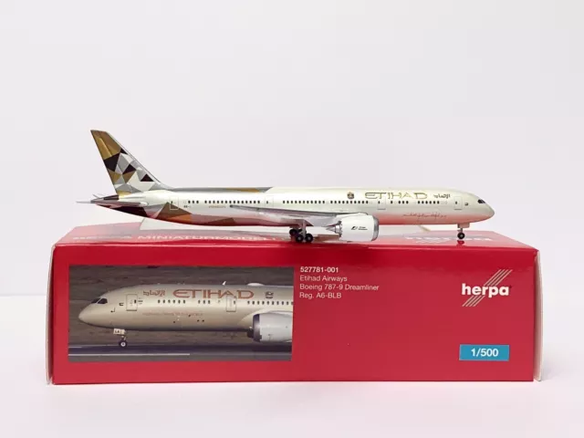 Herpa Wings 527781-001 1:500 Etihad Airways Boeing 787-9 A6-BLB