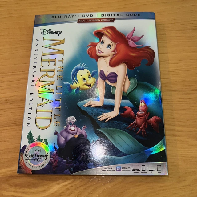 THE LITTLE MERMAID Anniversary Edition Disney BluRay + DVD + Digital
