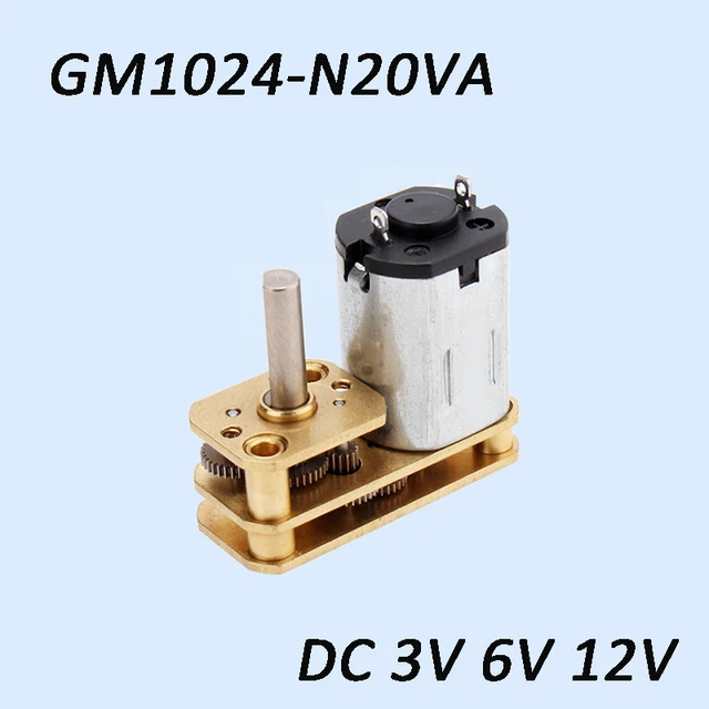 Gear Motor GM1024-N20 Metal DC 3/6/12V Reversible Permanent Magnet Reducer Motor