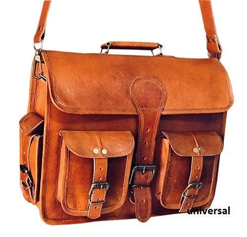 Homme Handmade Ordinateur Portable Vintage Bandoulière Cuir Mallette Femme Sac