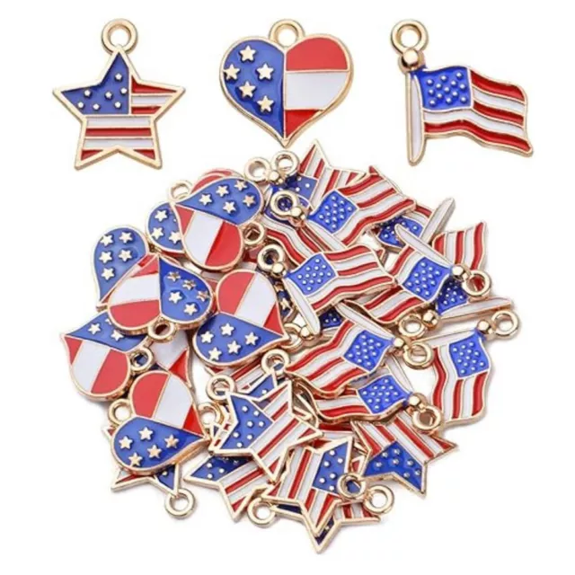 Red and blue Flag Charms Flag Alloy Charms Ornament  Handmade Crafts Lovers