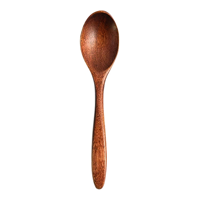 Cuchara sin olor mano de obra fina mango largo mezcladora de madera cuchara duradera