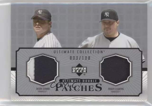 2002 Upper Deck Ultimate Collection Double /100 Jason Giambi Roger Clemens Patch