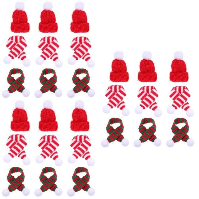 36 piezas centro de mesa de Navidad con cubierta de vino de Santa Claus