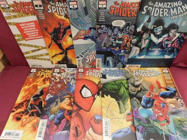 Amazing Spider-Man 1 2 3 4 5 6 7 8 9 10 Marvel Comic Run Spencer 2018 Vf/Nm