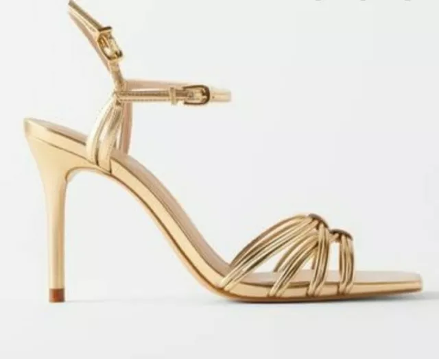 Shiny Gold Heels - Snake-Embossed Stilettos - Ankle-Strap Heels - Lulus