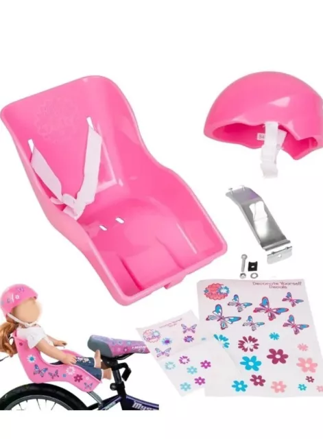 Original Doll Bicycle Seat and Helmet Set - Bike Attachment Accessory for Doll