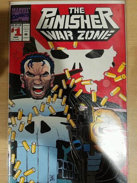 The Punisher: War Zone #1 (Mar 1992, Marvel) Die Cut Cover Romita Jr.