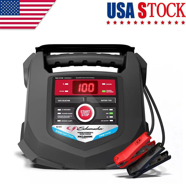 15AMP 6V/12V FULLY Automatic Battery Charger and Maintainer Motorcycle
