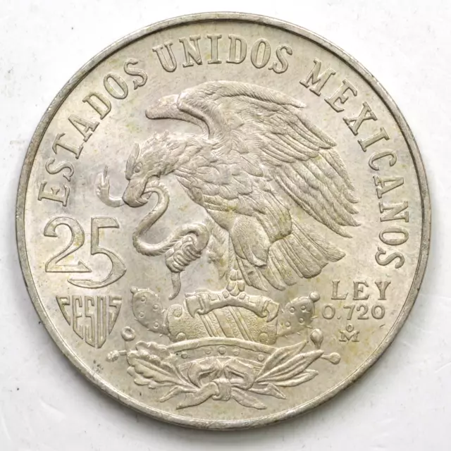 MESSICO MEXICO 25 Pesos 1968-Mo XIX Olimpiade - Argento Silver