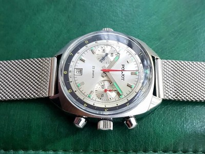 POLJOT Ruslan 3133 Orologio Cronografo Meccanico Russo – Aviator – Quadrante Bianco/Nero – Edizione Limitata